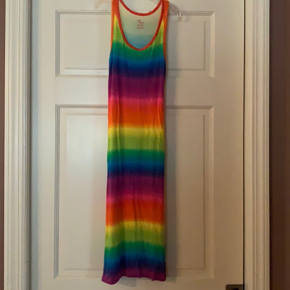 Girls rainbow dress, size 5/6